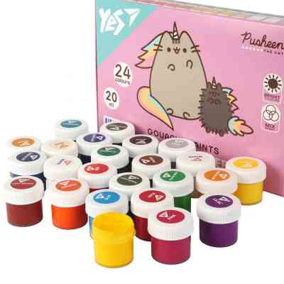 Гуашевые краски Yes Pusheen 24 кольорів по 20 мл (230404) Винница