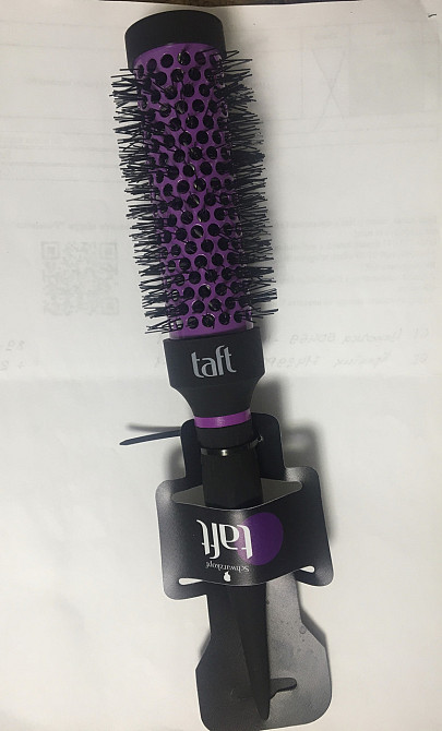 Расческа фирмы Schwarzkopf браш, расческа брашинг, круглая, фиолетово-черная, размер 26*5 см Киев - изображение 1