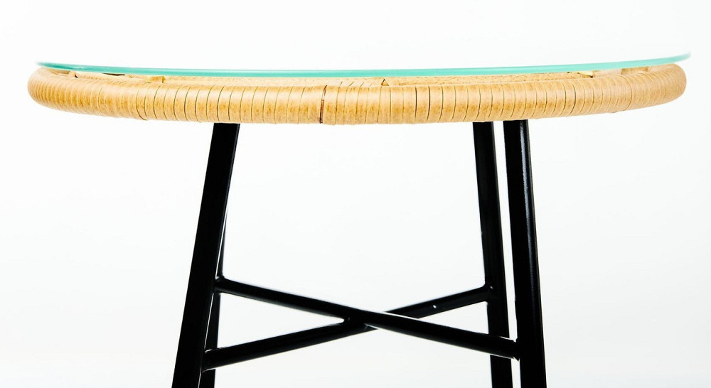 Садовий стіл Mayan Скло Ротанг Латте Київ - фото 5