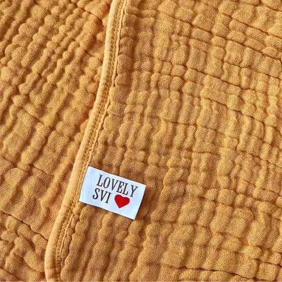 Детское полотенце с капюшоном Lovely Svi органический хлопок ( муслин) – 6-слойный, дышащий 80 x 80 Желтый Киев