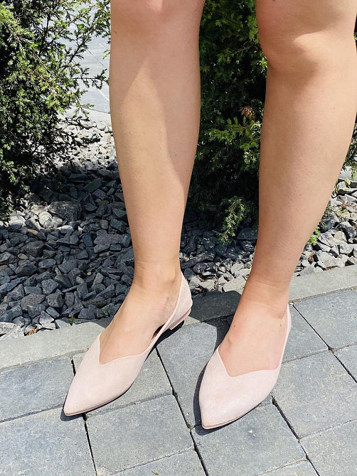 Балетки женские TEE Tspace пудровый эко-замша р. 35-40 ( -12) 40 Коломыя - изображение 1