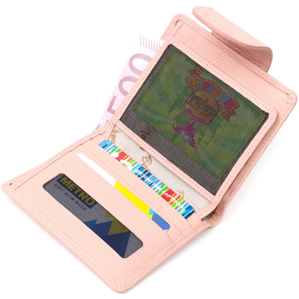 Практичный женский кошелек нежного цвета из натуральной кожи (Tony Bellucci) Киев - изображение 10