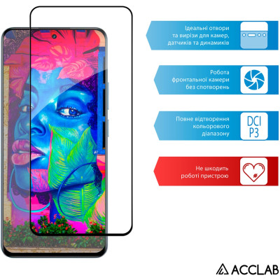 Скло захисне ACCLAB Full Glue Realme 12 4G Black (1283126598869) Вінниця - фото 5