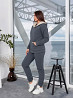 Жіночий костюм з хутром Сірий 2XL-3XL
