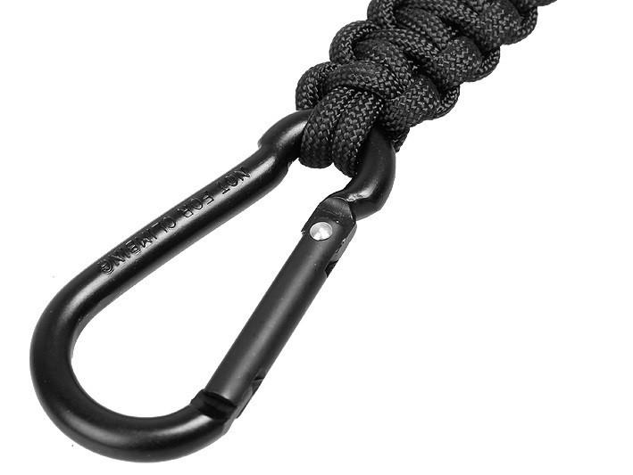Карабин с веревкой из паракорда до 2.5 метра Mil-Tec от Sturm (15931502) Black Нововолынск - изображение 5