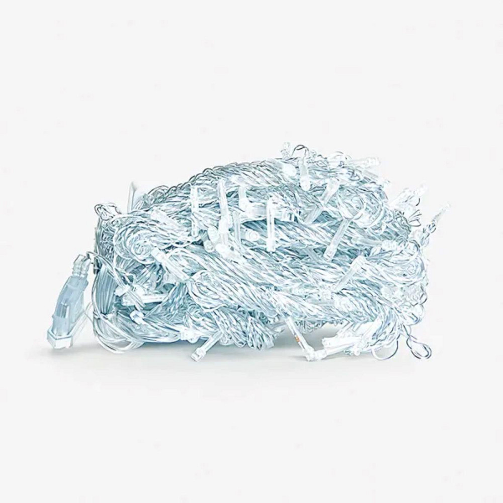 Гірлянда штора 3х3 м, 192 LED, білий провод Київ - фото 1