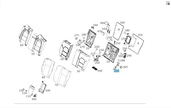 Mercedes-Benz  A1769200124 Кронштейн спинки заднього сидіння лівий CLA Shooting Brake X117 CLA C117 GLA X156 A-class W176 Одесса