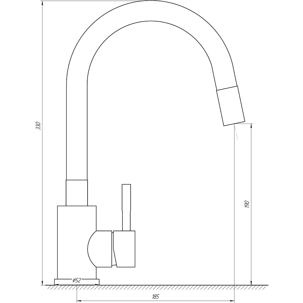 Змішувач для кухні Globus Lux ALPEN SBT1-203SG Тернопіль - фото 6
