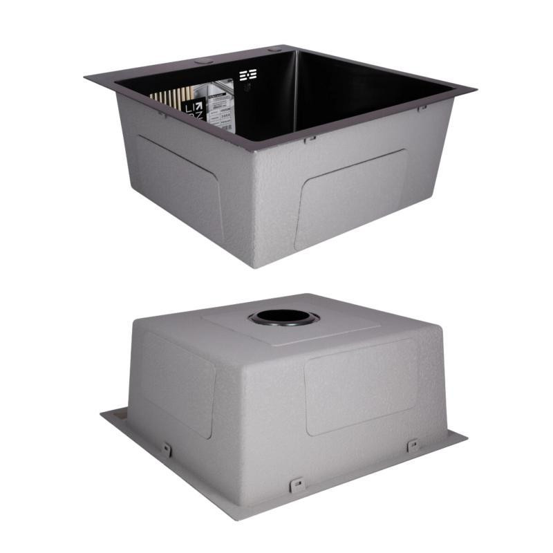 Комплект Lidz Handmade H5050B Мойка для кухни интегрированная BlackPVD в комплекте с дозатором + Lidz K01B Киев - изображение 4