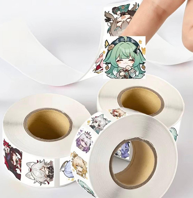 Наклейки Honkai: Star Rail у рулоні 500 шт, 14 дизайнів, чібі-персонажі, самоклейні Київ - фото 4
