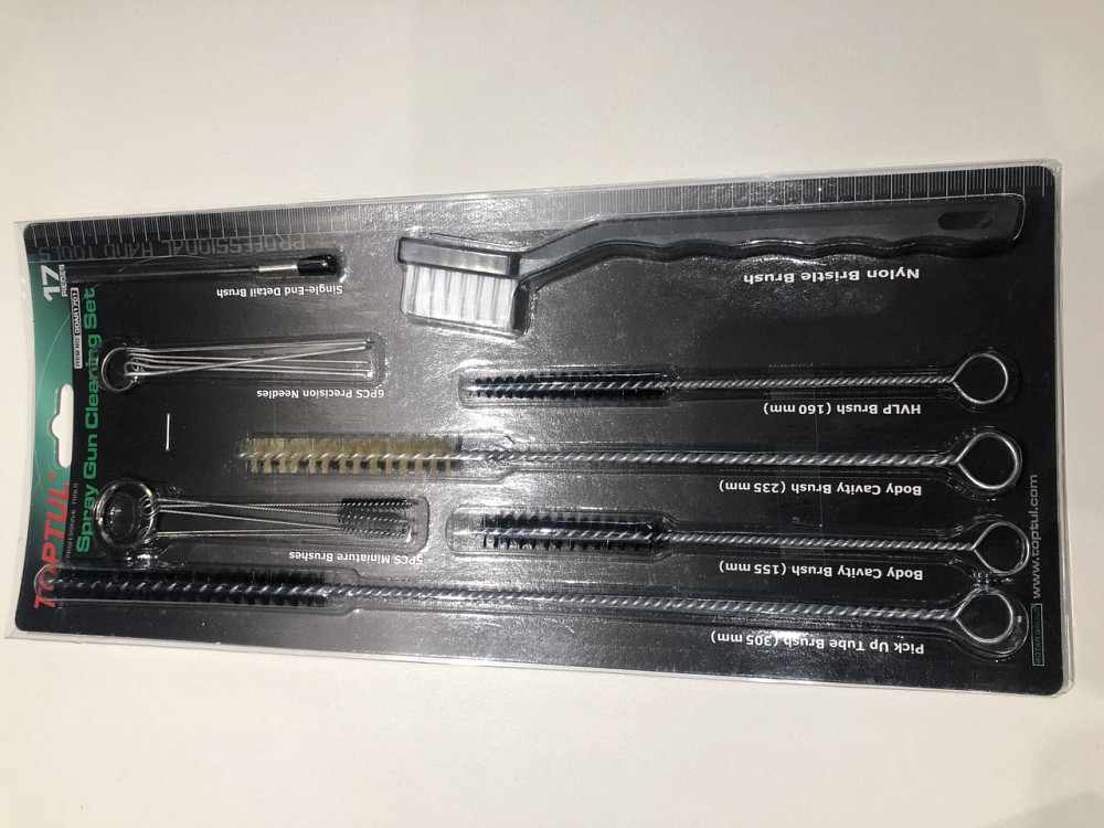 Щетки для чистки краскопульта набор 17ед. TOPTUL GDAR1701 Одесса - изображение 2
