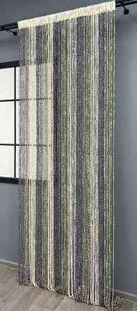 Штори-нитки спіраль з люрексом Сірий з молочно-бежевим 300х300см 1 шт (61-123) Київ