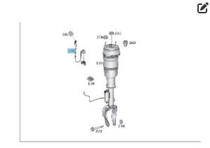 Mercedes-Benz  A1664409736 Провід передньої правої пневмостійки ML/GLE W166 GLE Coupe C292 GL/GLS X166 Одеса - фото 2