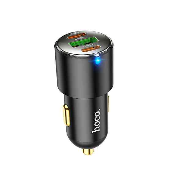 Автомобільний зарядний пристрій HOCO NZ6 PD45W 3-port(2C1A) car charger Black Киев