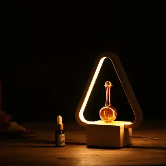 Эко-аромадиффузор для дома электрический с подсветкой 2-в-1 Doctor-101 Lumière Triangle. Аромадиффузор из натурального дерева Днепр