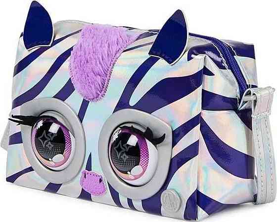 Интерактивная сумочка зебра Purse Pets, Metallic Mood Flashy Frenchie. Харьков