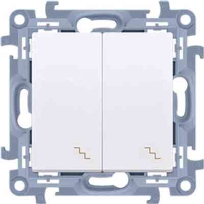 Перемикач Simon 2х, білий (CW6/2.01/11) Вінниця