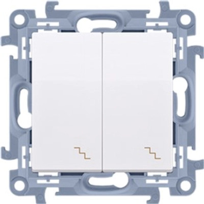 Перемикач Simon 2х, білий (CW6/2.01/11) Вінниця - фото 1