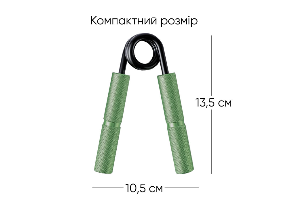 EasyFit Кистьовий еспандер EasyFit Hand Grip PRO 91 кг зелений (200 lb) Коломыя - изображение 4