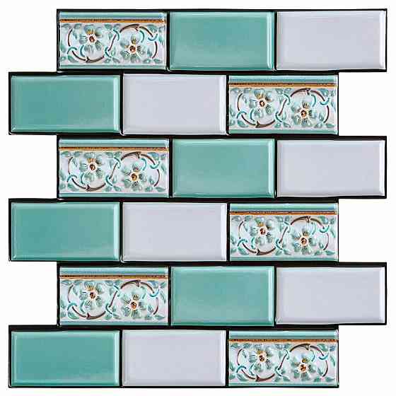 Декоративная ПВХ плитка на самоклейке 300х300х5мм Мятная, цена за 1 шт. (СПП-505) SW-00001139 Киев