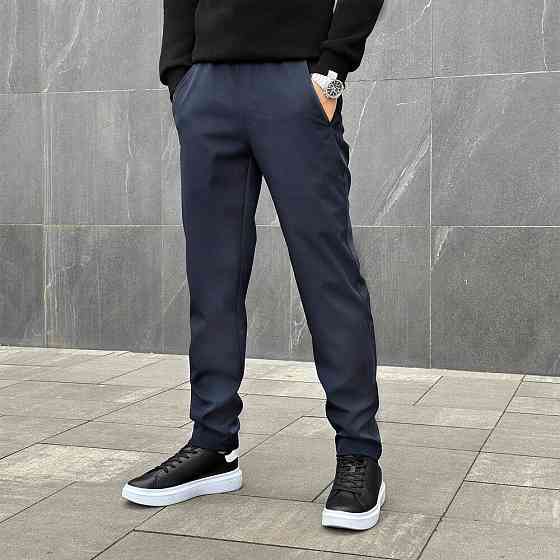 Штани із софтшелу для чоловіків весняні осінні сині Pobedov Point Київ