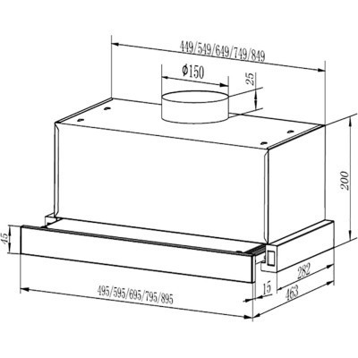 Вытяжка кухонная Faber TLSC X A60 2LS (305.0569.214) Винница - изображение 5