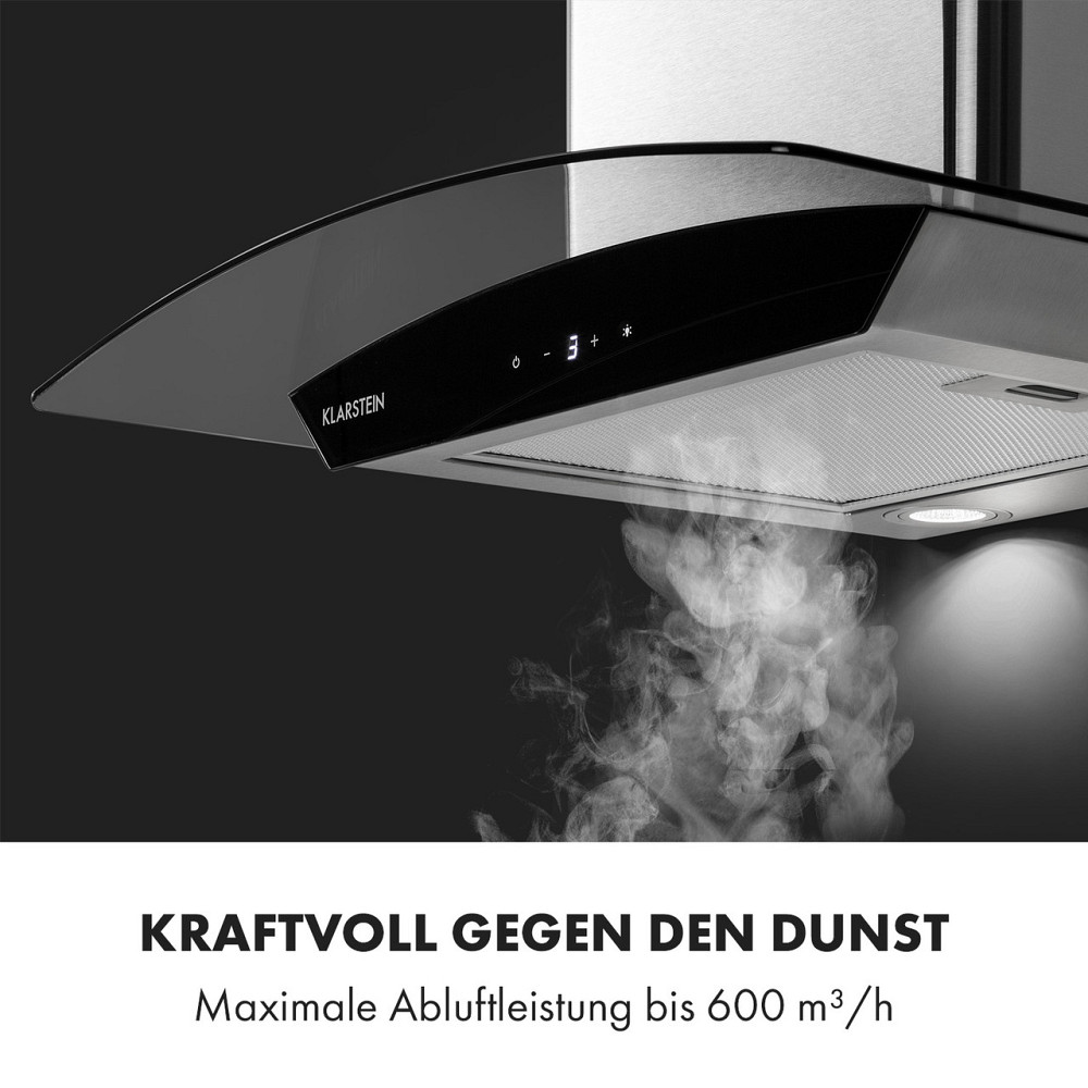 Вытяжка Eclipse 600 м³/ч 3 уровня мощности нержавеющая сталь черный (Германия, читать описание) Ровно - изображение 4