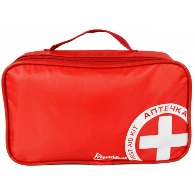 Автомобильная аптечка Poputchik 1 (АМА-1) по ГОСТ 3961-2000 футляр мягкий красный 25х12х15 (02-010-М) Винница - изображение 1