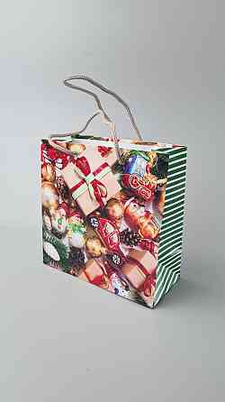 Новорічні паперові, подарункові пакети з ручкою Чашка 16/16/8-026 (12 шт) Харків