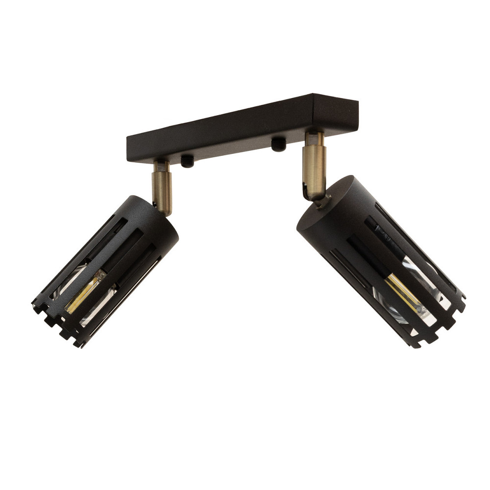 Светильник потолочный MSK Electric Teramo спот поворотный на два плафона NL 18050-2 BK Одесса - изображение 3