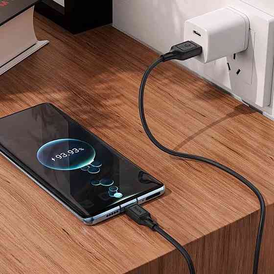 Кабель HOCO X90 Cool silicone charging data cable for Type-C Black Київ
