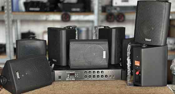 Новый комплект акустики 100-250 кв метр 8 колонок и усилитель. Харьков