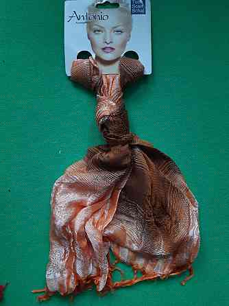 Шарф оранжевый женский - размер шарфа приблизительно 160*60см, 100% полиэстер Киев