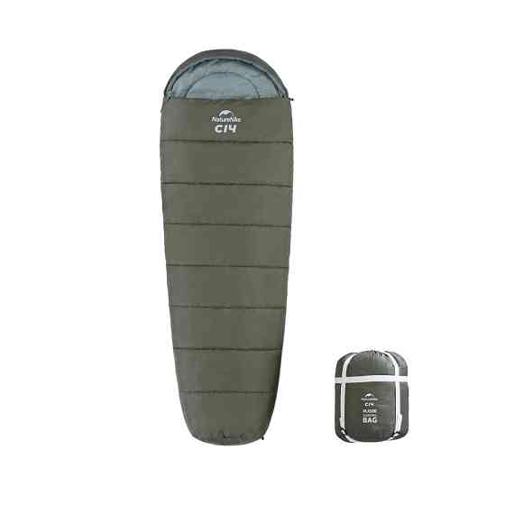 Спальник с капюшоном Naturehike CNK2300SD014 MJ600 Сич, зеленый Киев