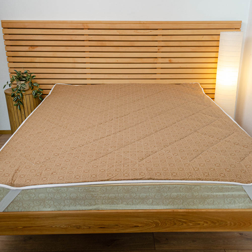 Наматрацник конопляний односпальний 90х200 см покриття сатин Youstar (Коричневий) Суми - фото 1