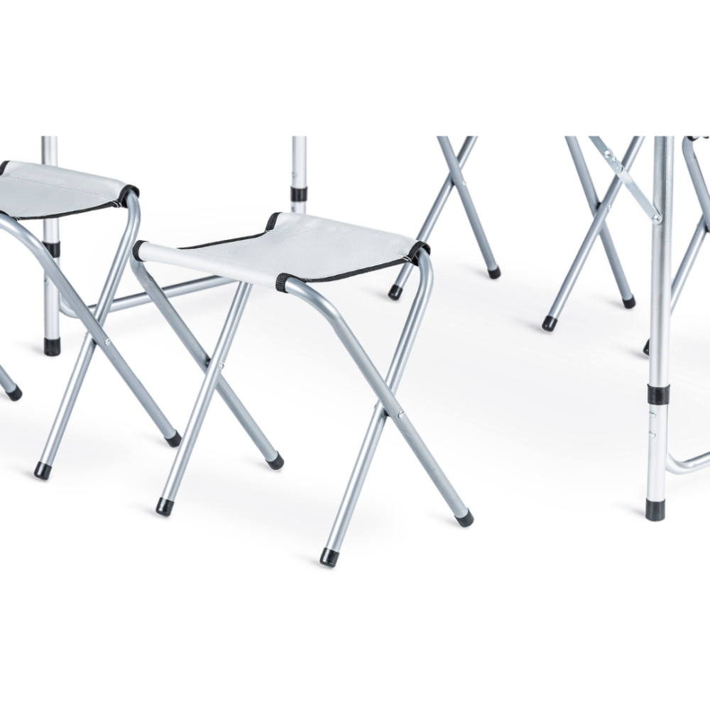 Стіл туристичний розкладний Outtec з 4 стільцями чорний Киев - изображение 5