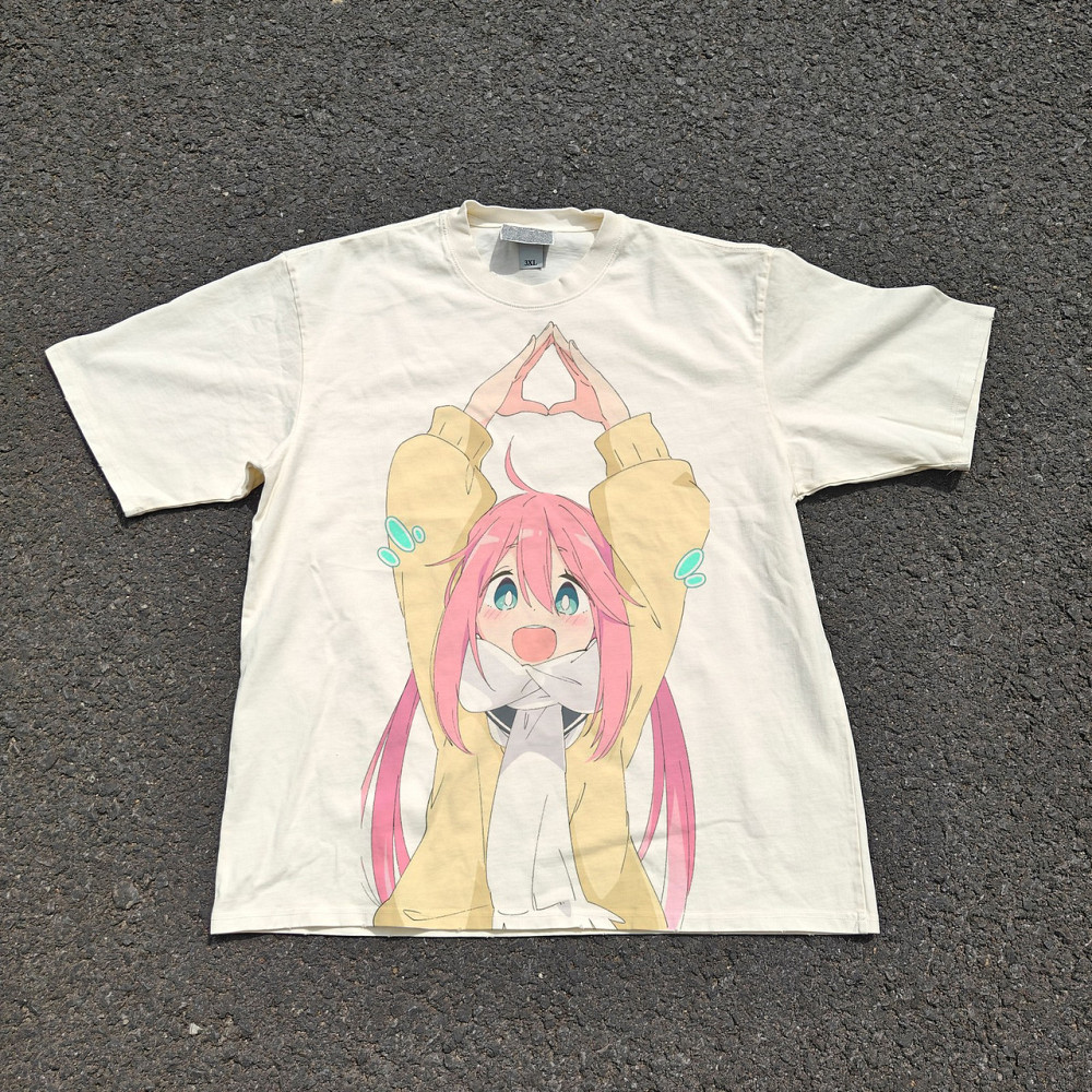 Футболка мужская с принтом аниме Аниме Лаид Бакк Камп оверсайз (S/M/L) Черний Днепр - изображение 6