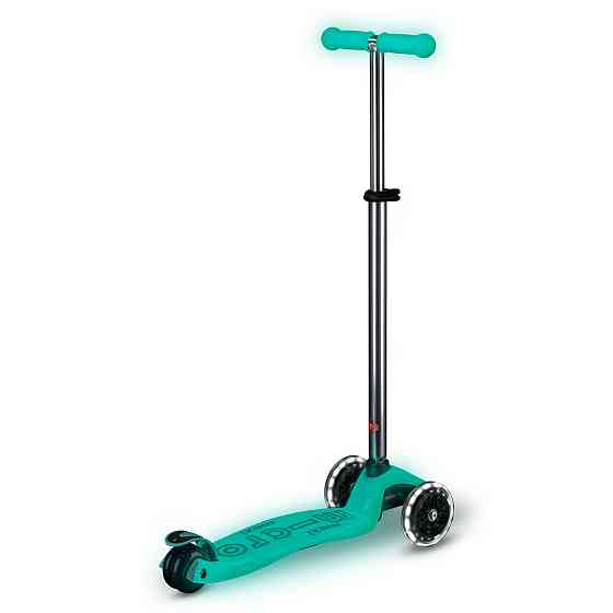 Самокат Micro серії Maxi Deluxe Glow LED – Желейний зелений Дніпро