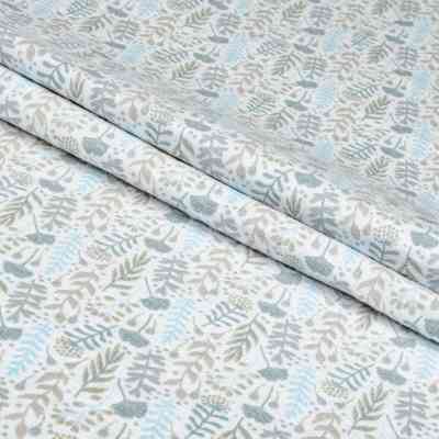 Постільна білизна Home Line Фланель Цвітіння трав блакитний полуторний (179190) Вінниця