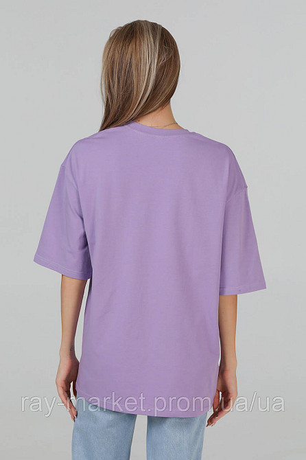 Футболка оверсайз RAY OVERSIZE женская лиловая (U0104W-Lilac) Киев - изображение 2