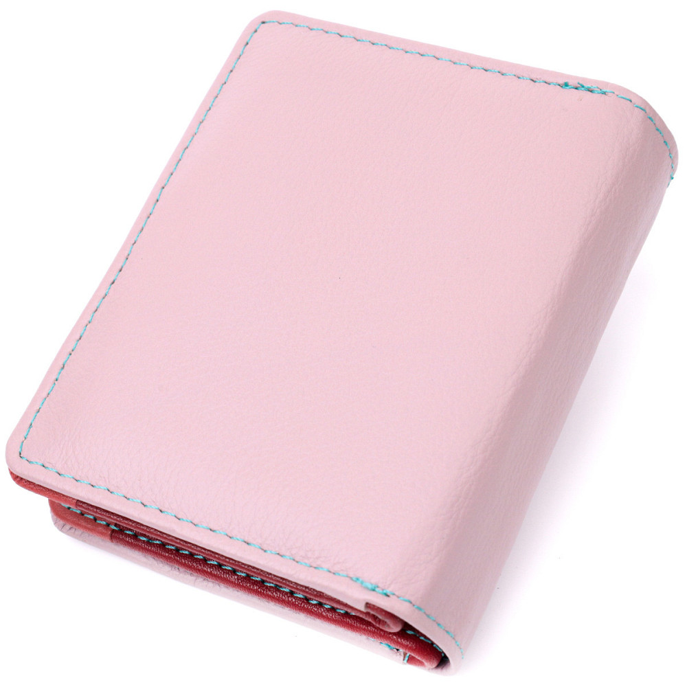 Кошелек из натуральной кожи для женщин вертикального формата Бежевый (ST Leather) Киев - изображение 6