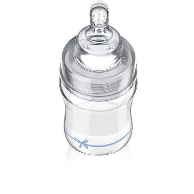 Бутылочка для кормления Lovi Diamond Glass Baby Shower стеклянная 150 мл Голубая (74/104boy) Винница - изображение 2