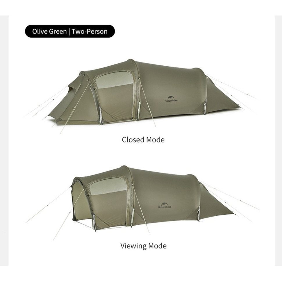 Намет двомісний Naturehike Opalus, UL, CNK2450WS036, темно-зелений Киев - изображение 13