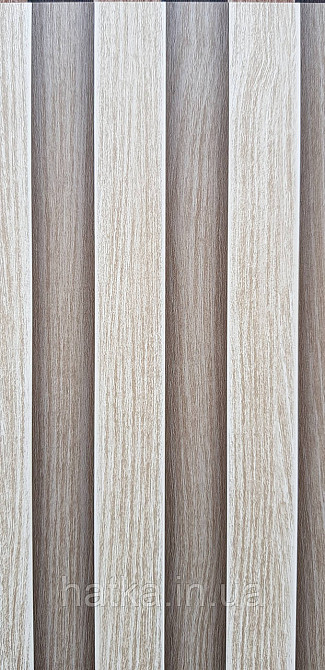 Шпалери вінілові на флізеліні AdaWall Omega1.06х10 смуги 3д під стінову панель бежеві пісочні 23211-1 Київ - фото 2