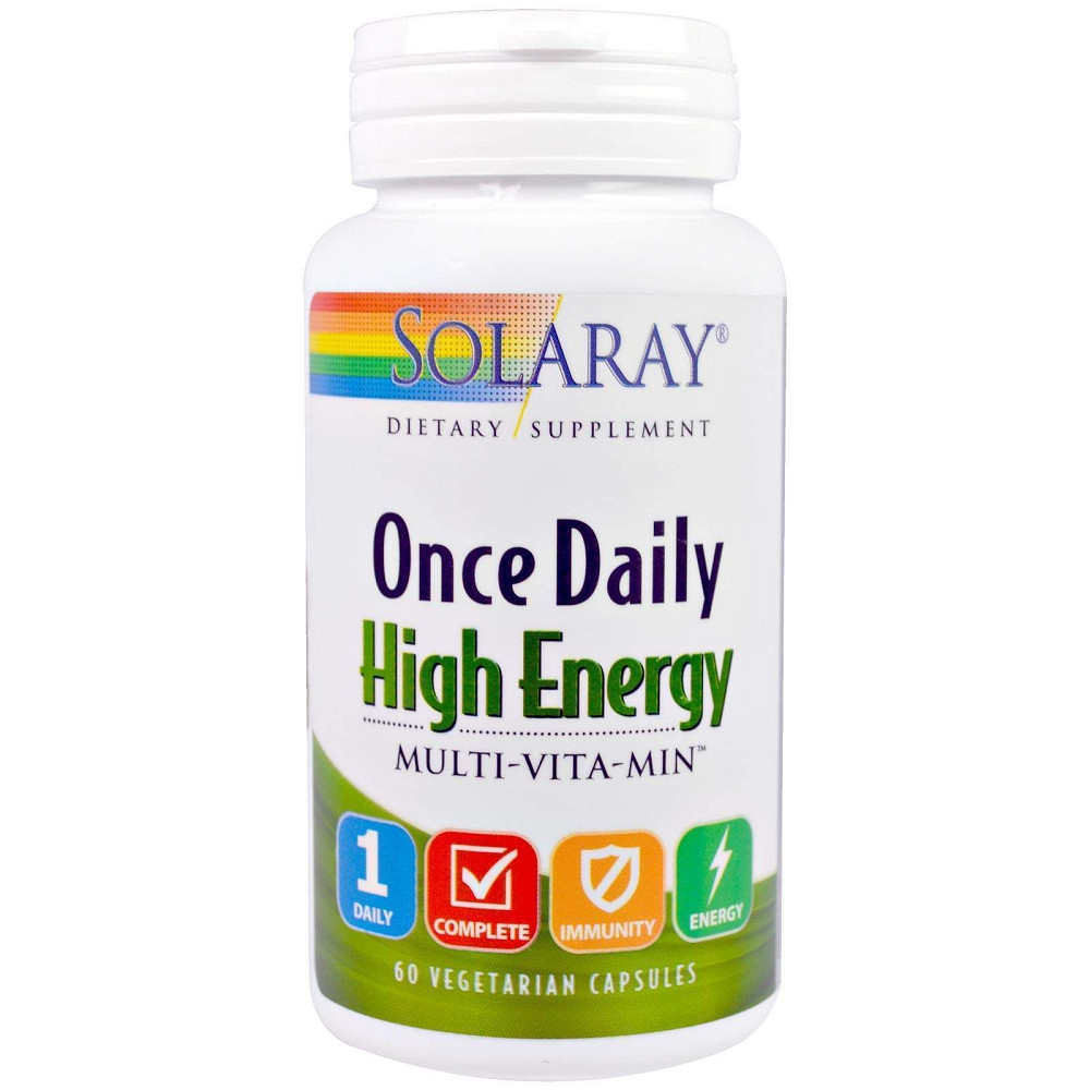 Мультивітаміни Solaray Once Daily High Energy, Multi-Vita-Min, 60 Vegetarian Capsules Луцьк - фото 1