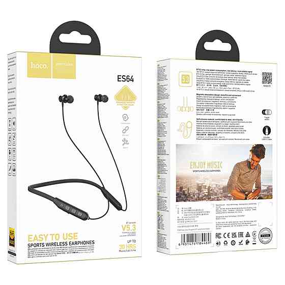Навушники HOCO ES64 Easy Sound sports BT earphones Black Київ