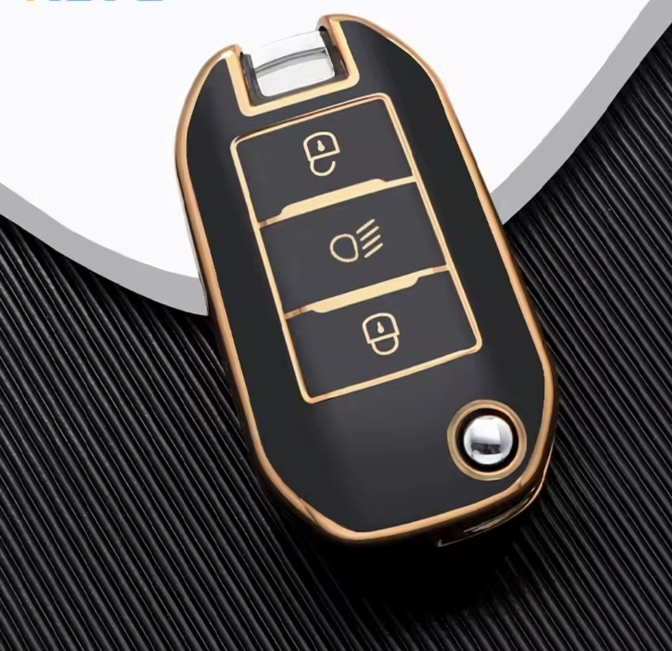 Захисний чохол для автомобільного ключа Peugeot Citroen Чорний Сміла - фото 1