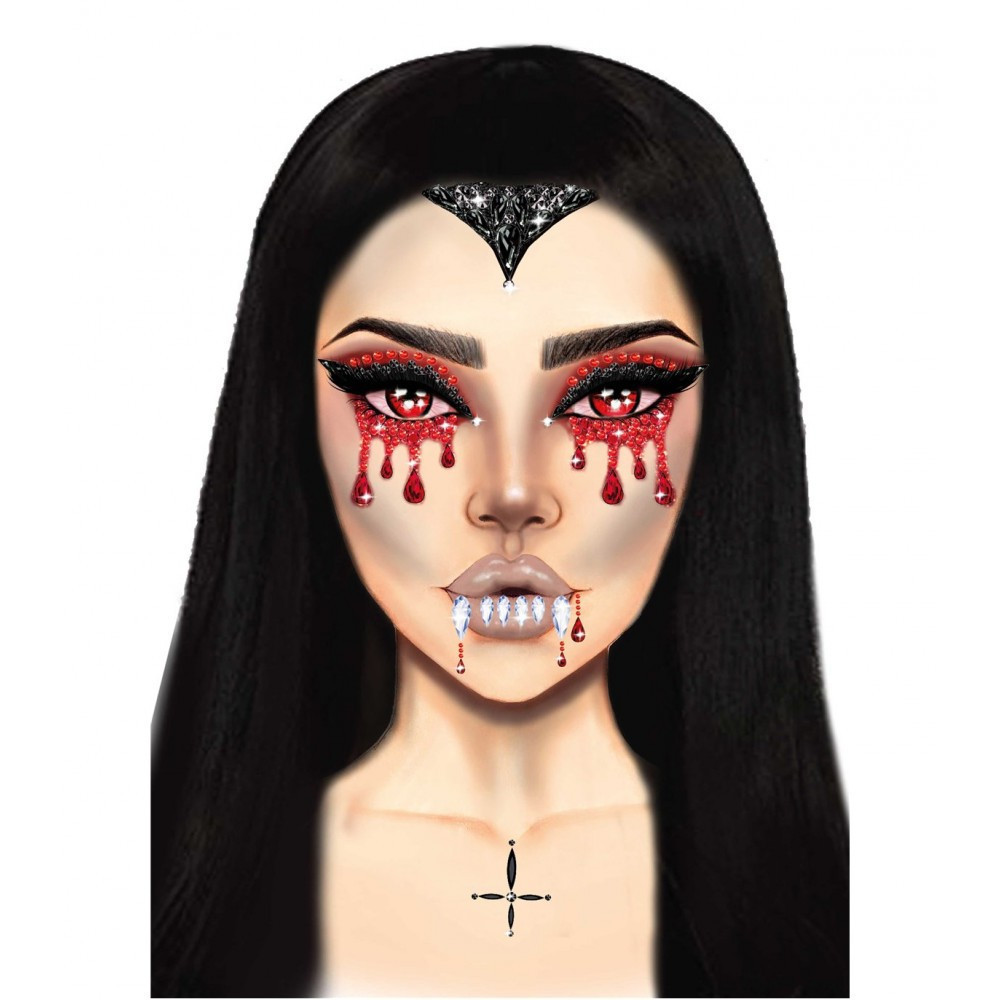 Маска вампира из страз Vampire Rhinestone Stick-On Jewels Leg Avenue Sex Aura Киев - изображение 1