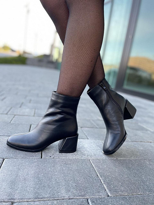 SANTINI Черевики жіночі SANTINI чорні натуральна шкіра висота 14см каблук 6см (974942-11) Коломия - фото 5