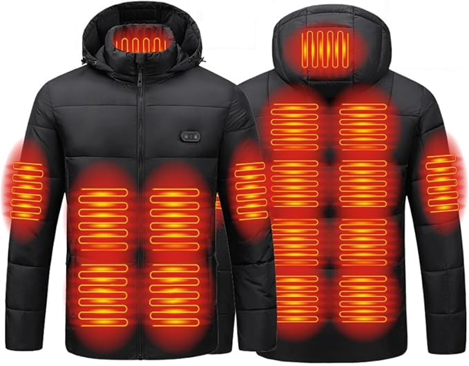 Куртка з підігрівом 15 зон, подвійне керування, USB 5V/2A, 3 режими 35–55°C, з капюшоном, унісекс Київ - фото 4